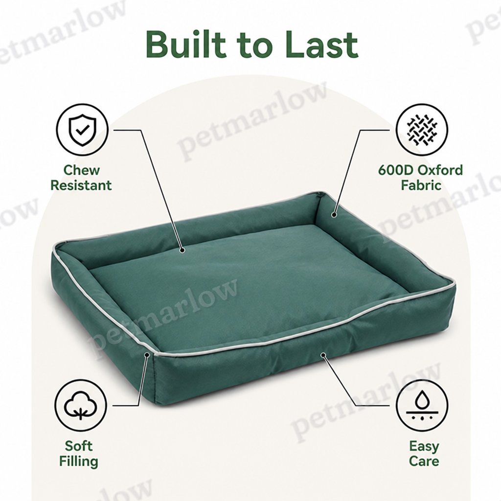 Petmarlow Chew-Resistant 600D Oxford Dog Bed – view 6
