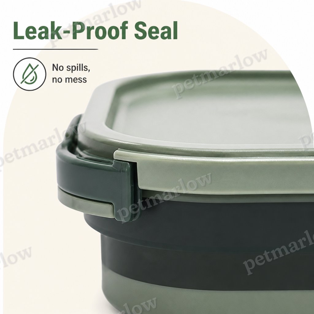 Petmarlow Collapsible Leak-Proof Divided Travel Bowl – view 6