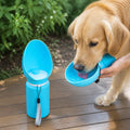 Petmarlow Collapsible & Leak-Proof Travel Water Bottle (Built-In Drinking Tray) – blue / 18.6 fl oz