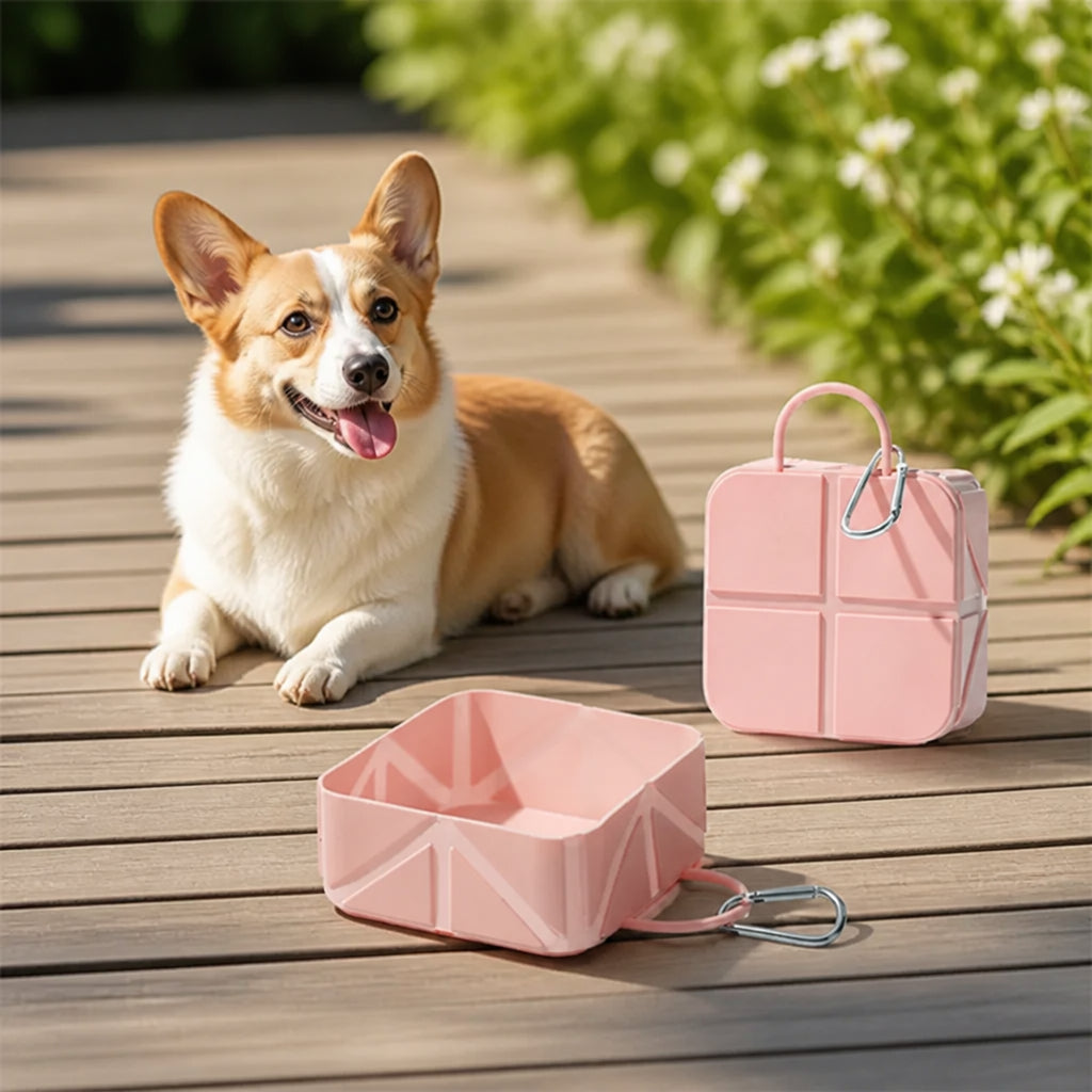 Petmarlow Collapsible Silicone Pet Travel Bowl