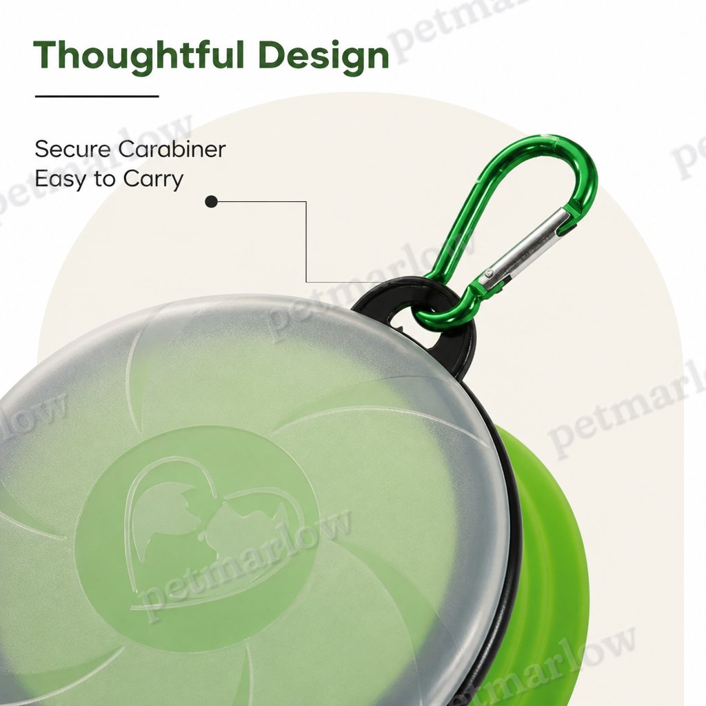 Petmarlow Collapsible Silicone & Travel-Friendly Dog Bowl – view 6