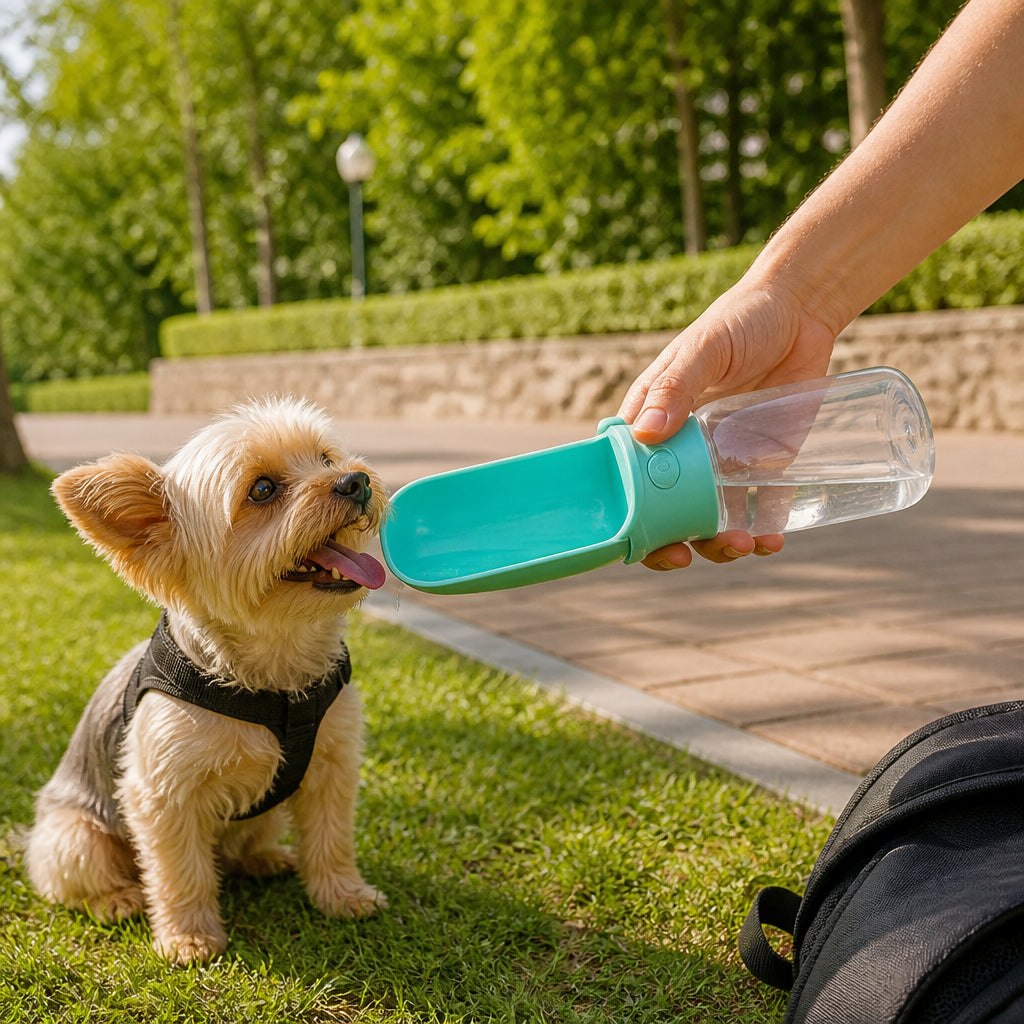 Petmarlow Compact & Collapsible Pet Water Bottle – green