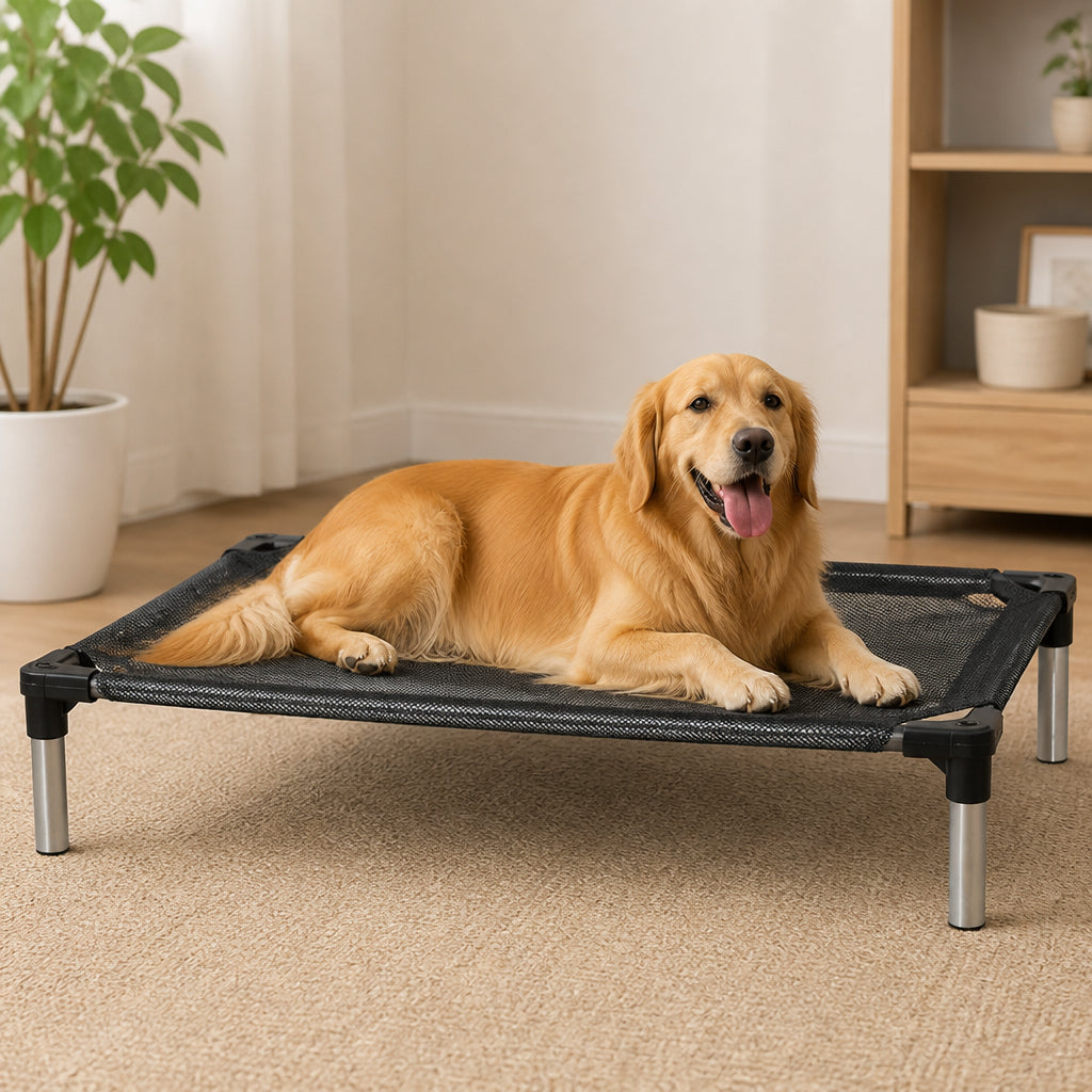 Petmarlow Cooling Breathable Mesh Elevated Dog Bed – S - 19.7 × 19.7 × 4.7 in