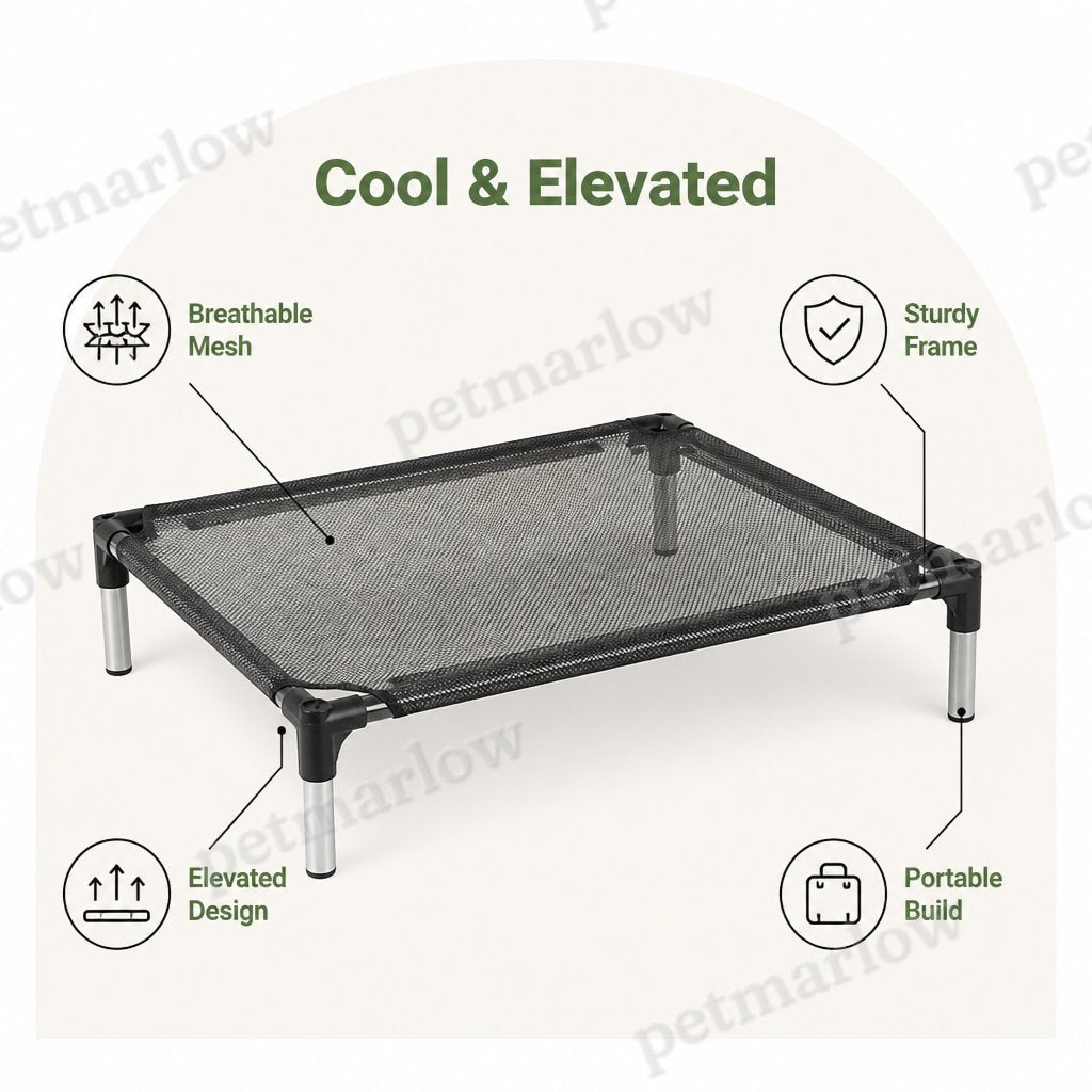 Petmarlow Cooling Breathable Mesh Elevated Dog Bed – view 3