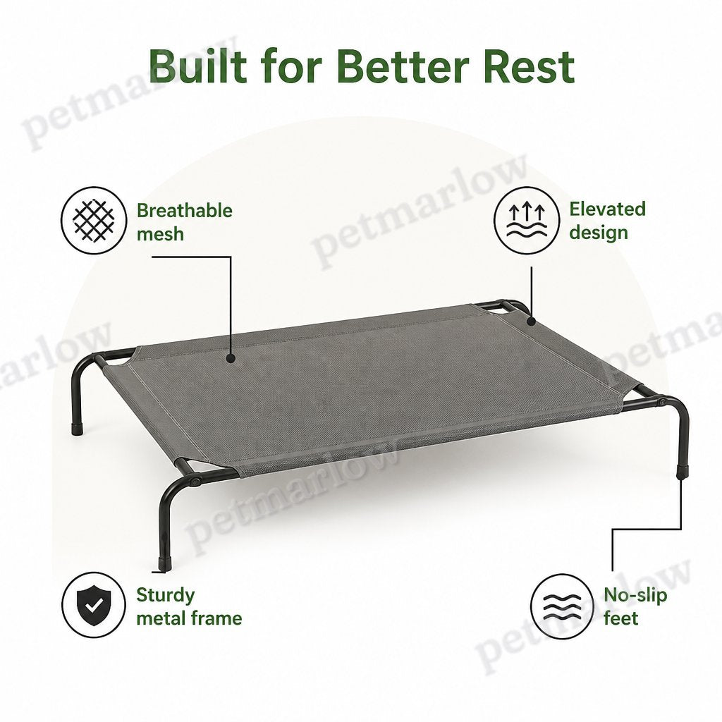 DogBedHouse Cooling Breathable Mesh Elevated Dog Bed – view 5
