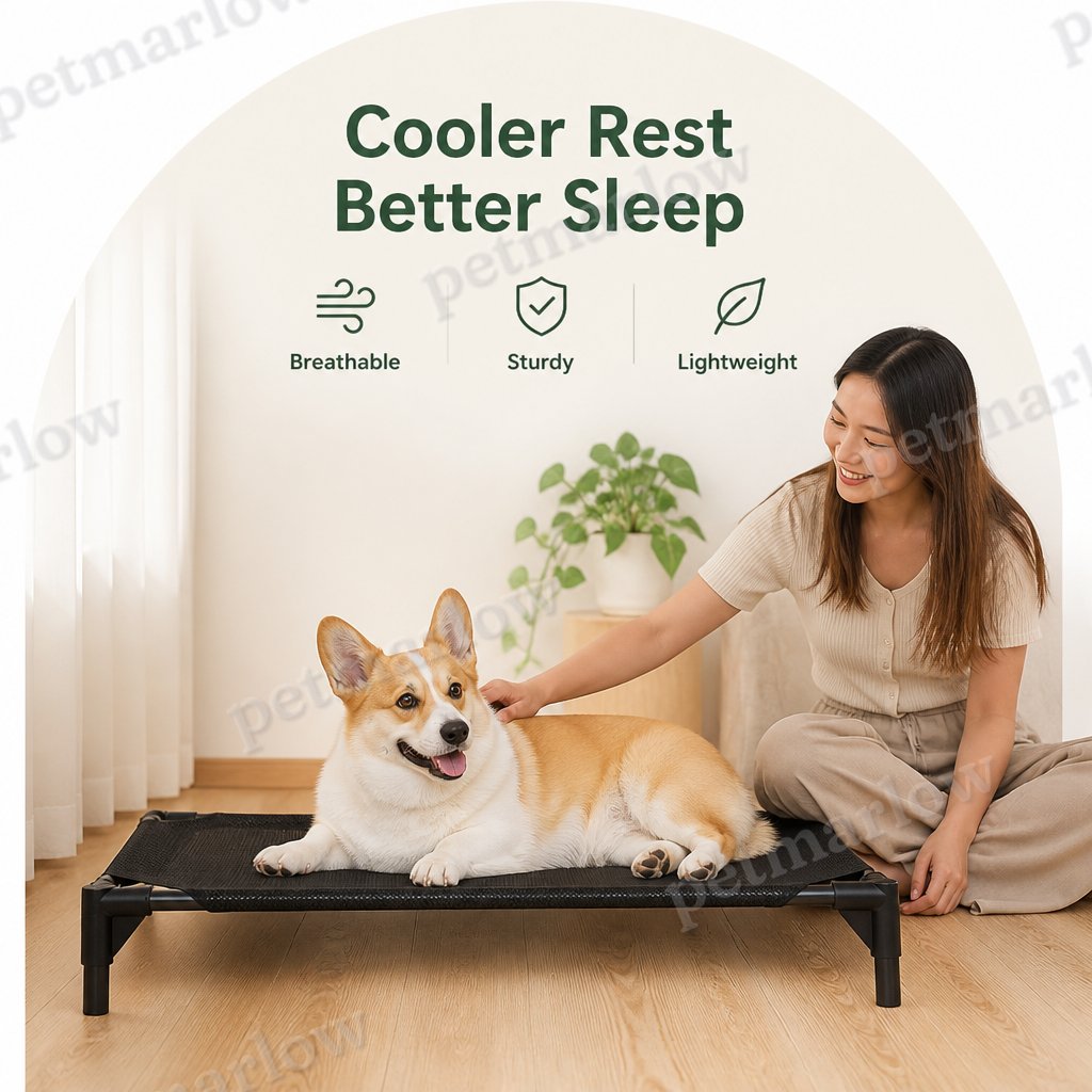 Petmarlow Cooling Breathable Mesh Elevated Dog Bed – view 6