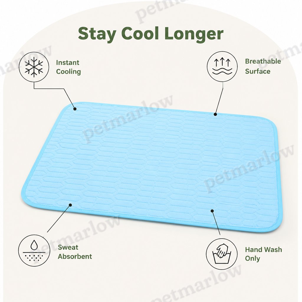Petmarlow Cooling Breathable & Sweat-Absorbent Chemical-Free Pet Mat – view 3