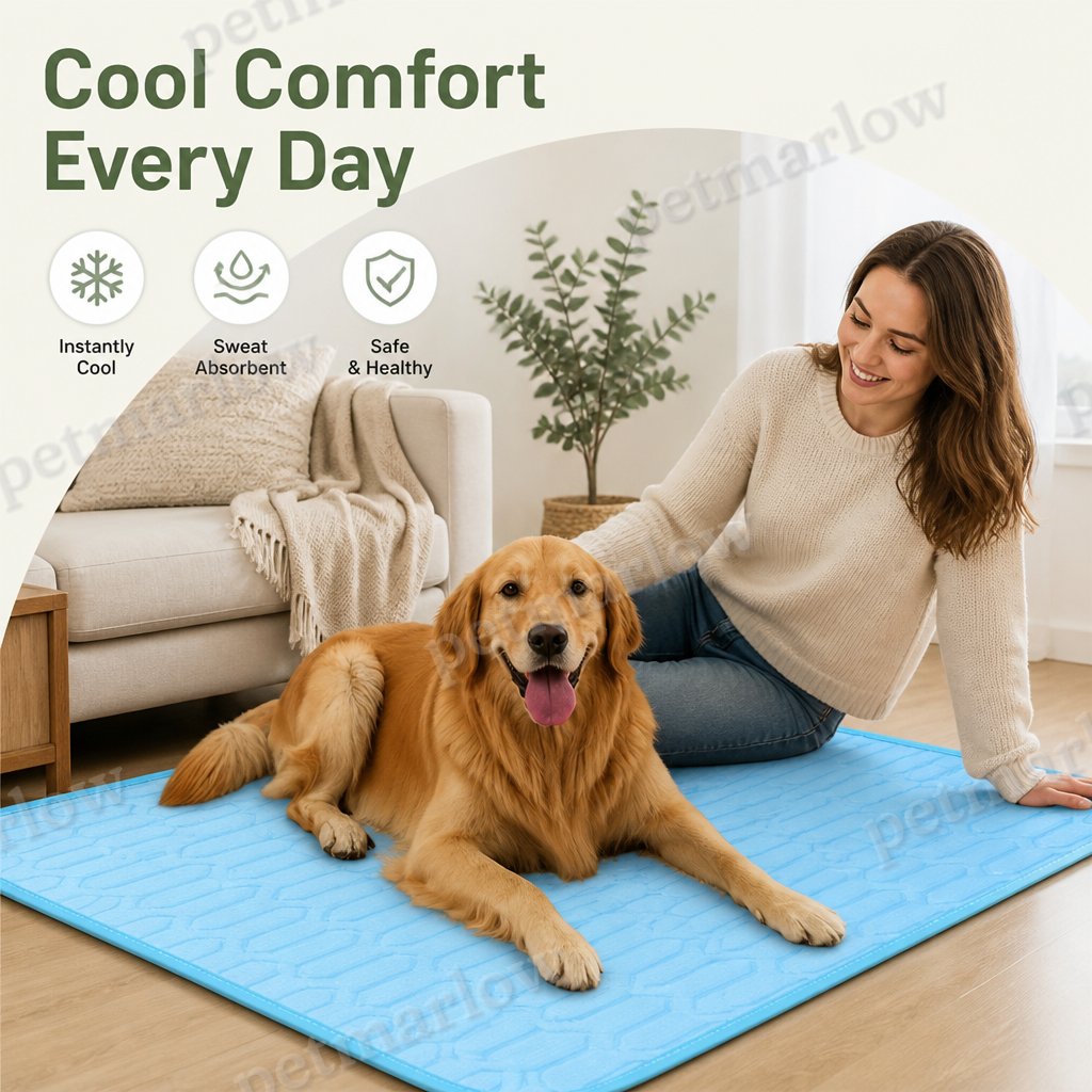 Petmarlow Cooling Breathable & Sweat-Absorbent Chemical-Free Pet Mat – view 6
