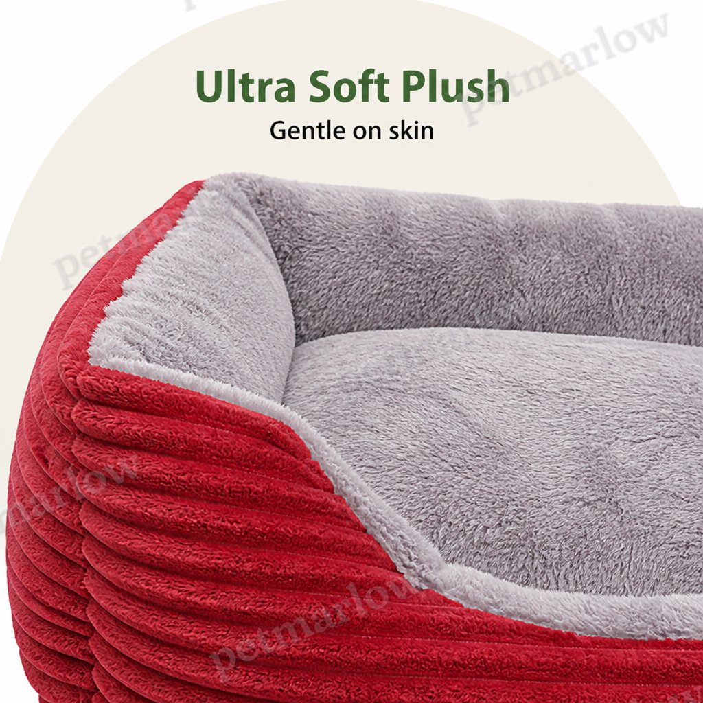 Petmarlow Cozy All-Season Corduroy Dog Bed (Multiple Sizes) – view 5