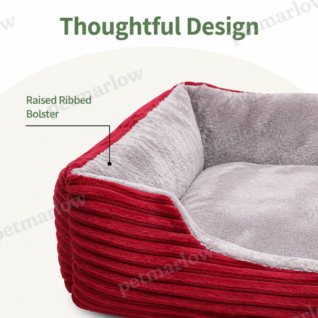 Petmarlow Cozy All-Season Corduroy Dog Bed (Multiple Sizes) – view 6