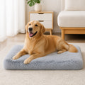 Petmarlow Cozy Plush & Detachable Cover Dog Bed – Gradient Light Gray / L-29.5*19.7*2.8-inch