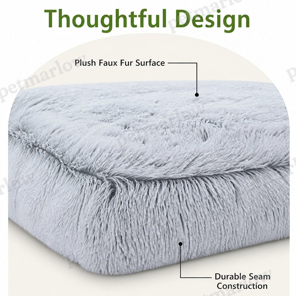 Petmarlow Cozy Plush & Detachable Cover Dog Bed – view 6