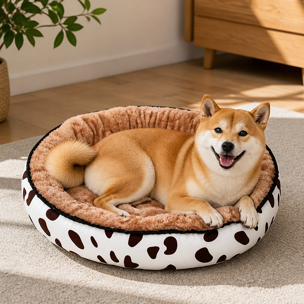 Petmarlow Cozy Plush Polyester & Detachable Cover Pet Bed