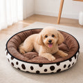 Petmarlow Cozy Plush Polyester & Detachable Cover Pet Bed – Milk Coffee / S（15.75inch*11.81inch）