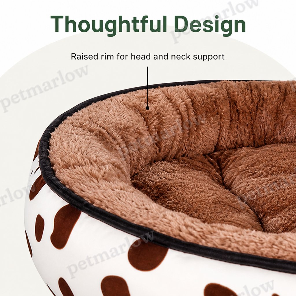 Petmarlow Cozy Plush Polyester & Detachable Cover Pet Bed – view 6