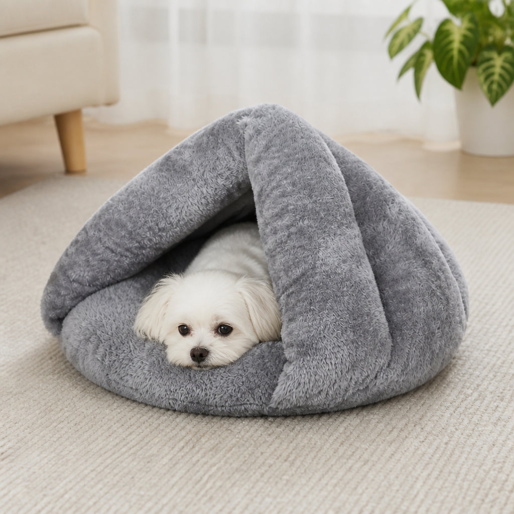 Petmarlow Cozy Triangular Nook & Soft Polyester Pet Bed