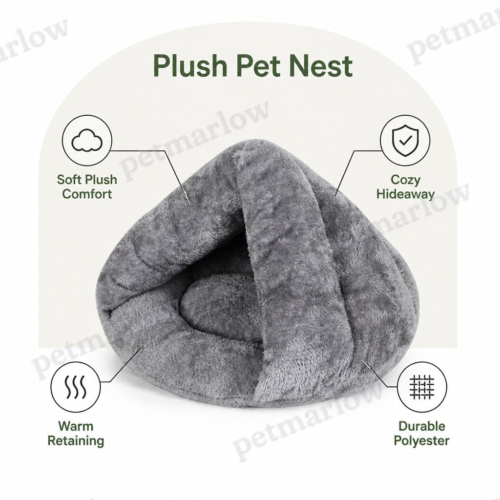 Petmarlow Cozy Triangular Nook & Soft Polyester Pet Bed – view 5