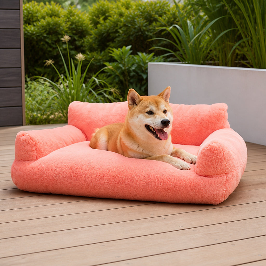 Petmarlow Cozy Winter Washable Dog Bed (Anti-Slip Base)