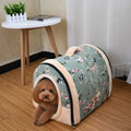 Petmarlow Detachable Washable Leather Pet Mat – Blue Flowers / M - 17.7 x 13.8 in