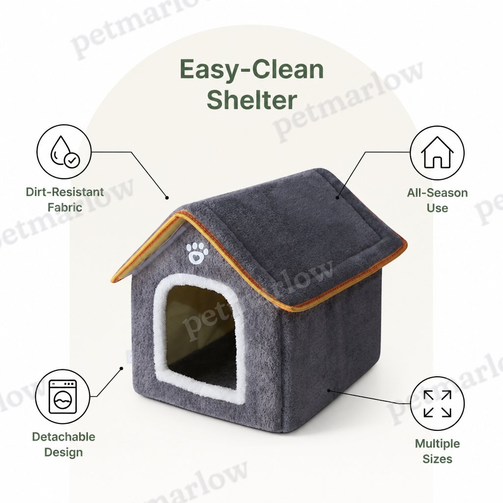 Petmarlow Dirt-Resistant Detachable & Washable Pet House – view 3