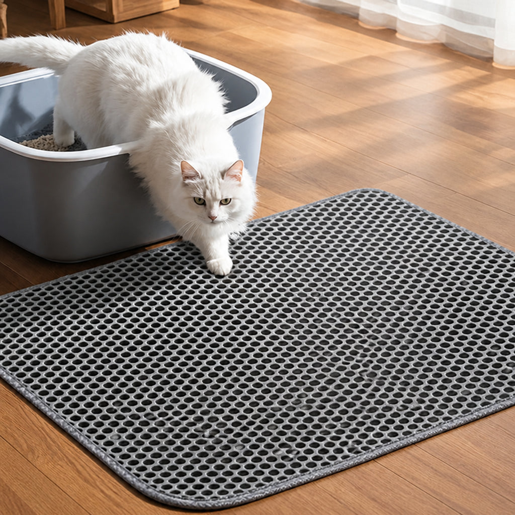 Petmarlow Double-Layer Sand Trap & Non-Slip Litter Mat