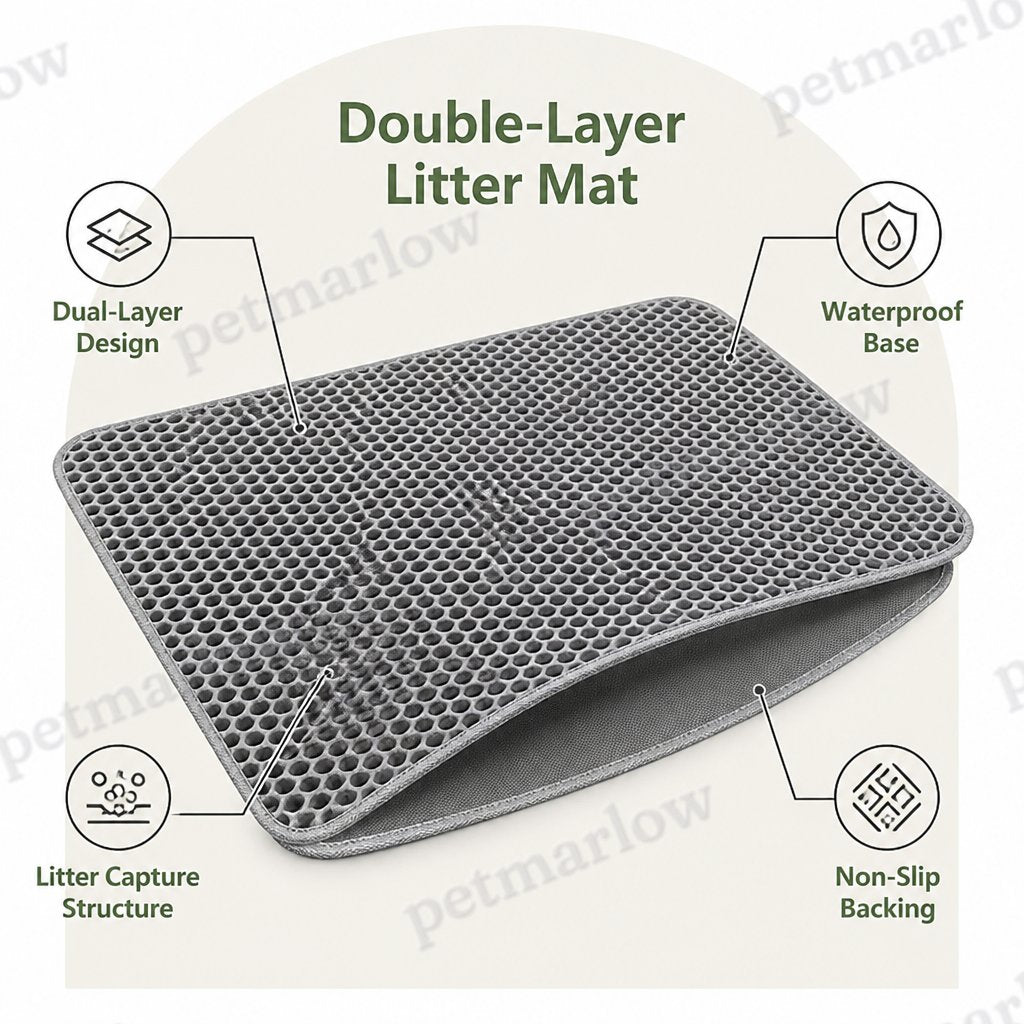 Petmarlow Double-Layer Sand Trap & Non-Slip Litter Mat – view 5
