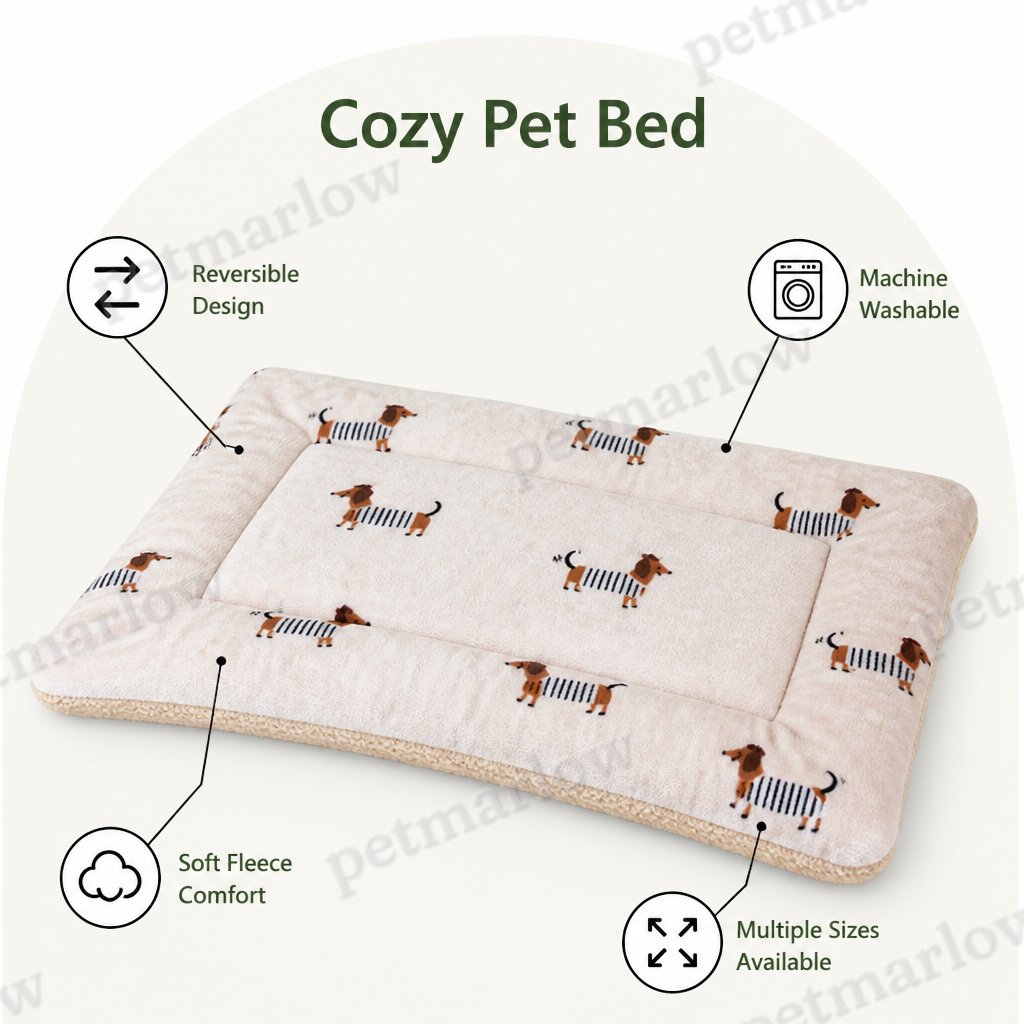 DogBedHouse Double-Sided Fleece & Machine Washable Dog Bed – view 6