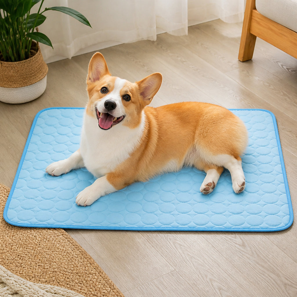 Petmarlow Dual-Sided Ice Silk & Breathable Mesh Cooling Mat (Machine Washable)