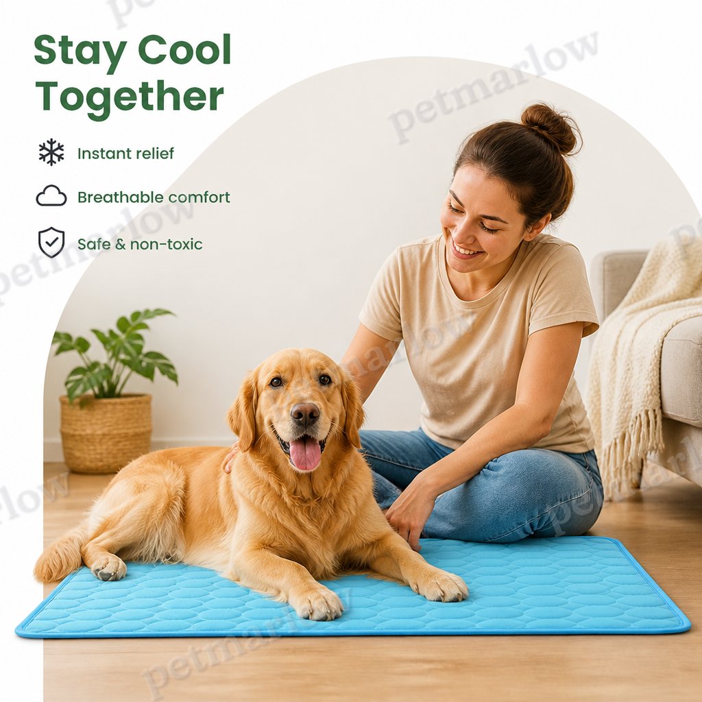 Petmarlow Dual-Sided Ice Silk & Breathable Mesh Cooling Mat (Machine Washable) – view 6