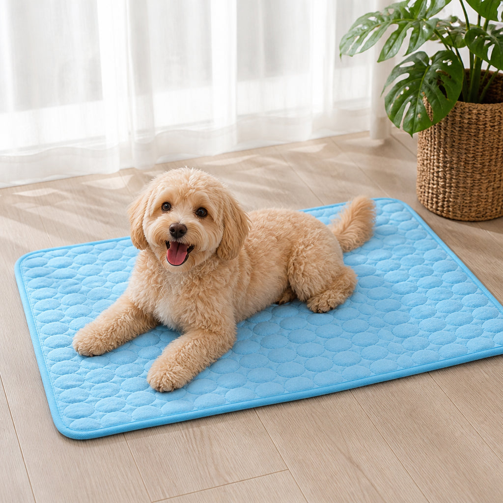 Petmarlow Dual-Sided Ice Silk Cooling Pet Mat (Machine Washable)