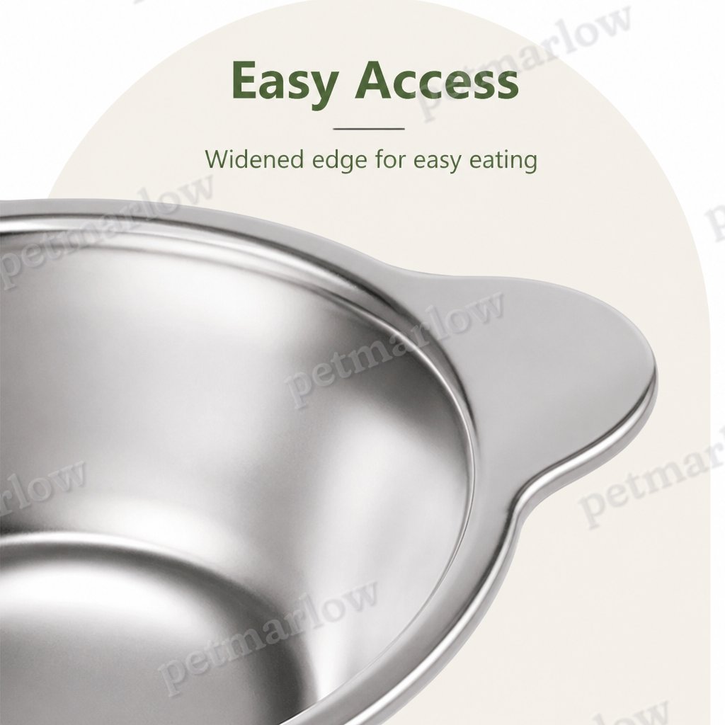 Petmarlow Elevated 15° Tilt Stainless Steel Cat Bowl – view 6