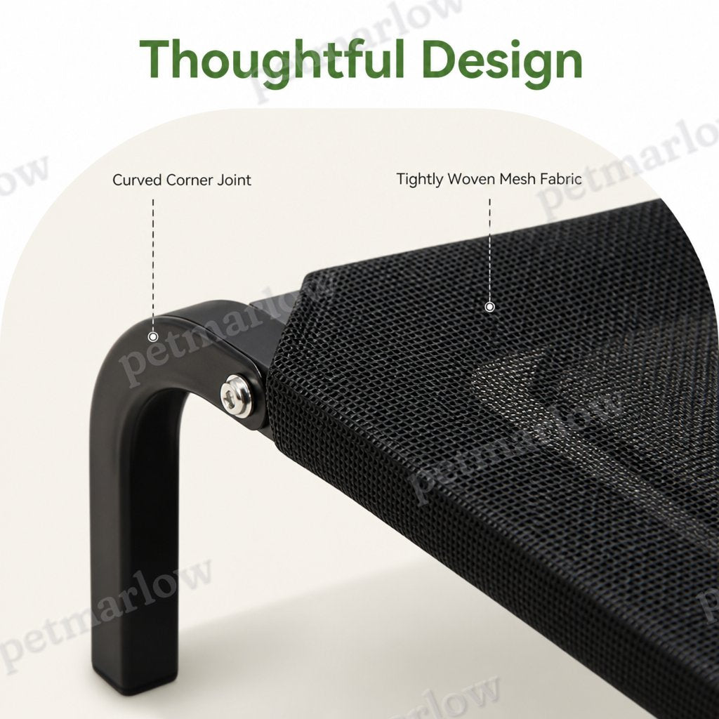Petmarlow Elevated Breathable Mesh & Canopy Dog Bed – view 4