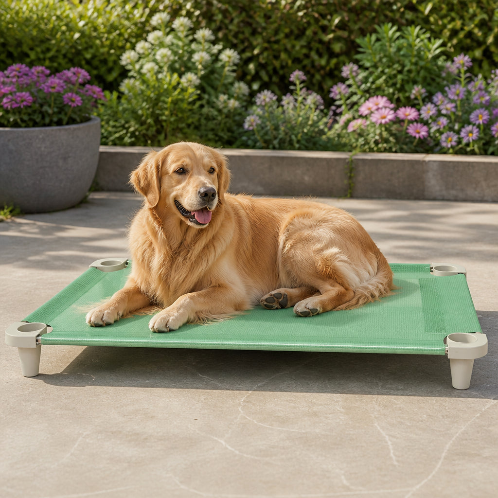 Petmarlow Elevated Cooling Breathable Mesh Dog Bed (Stainless Steel Frame)