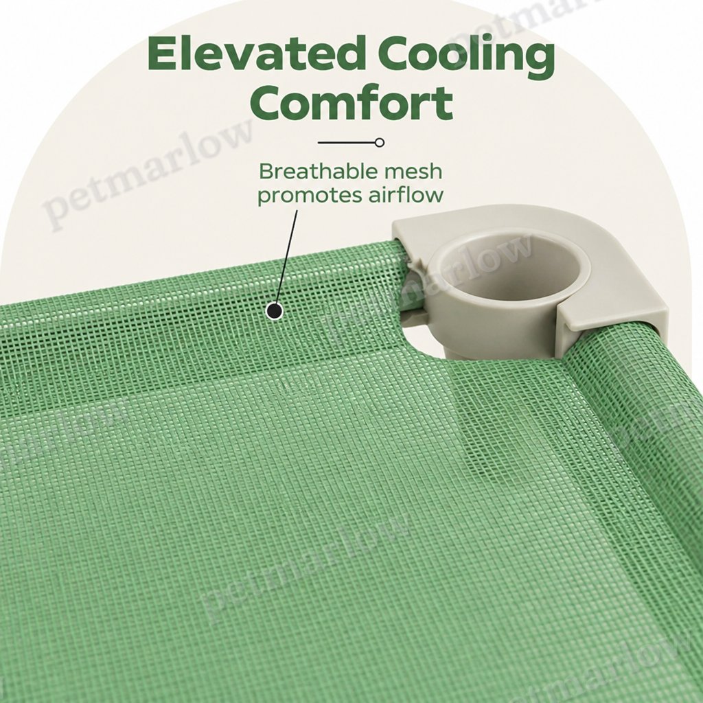Petmarlow Elevated Cooling Breathable Mesh Dog Bed (Stainless Steel Frame) – view 4