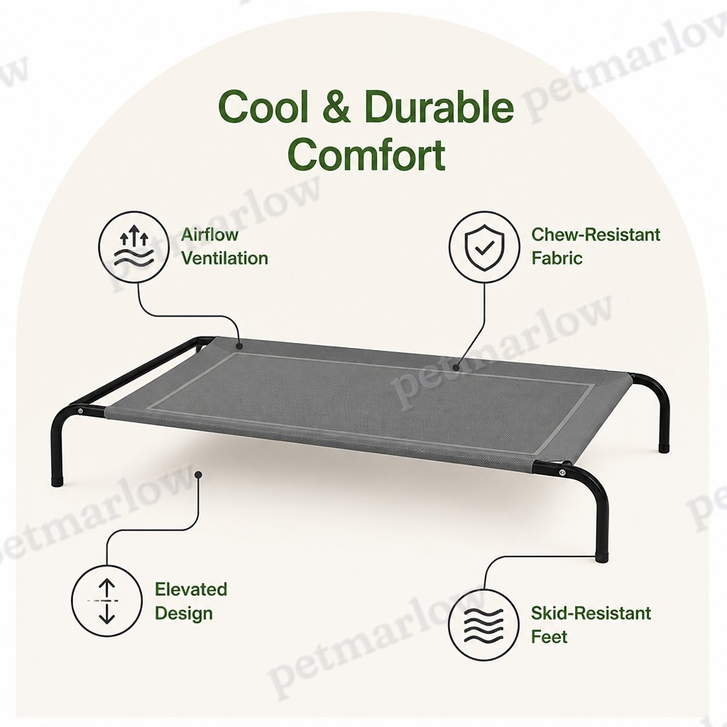 Petmarlow Elevated Cooling & Chew-Resistant Dog Bed – view 6