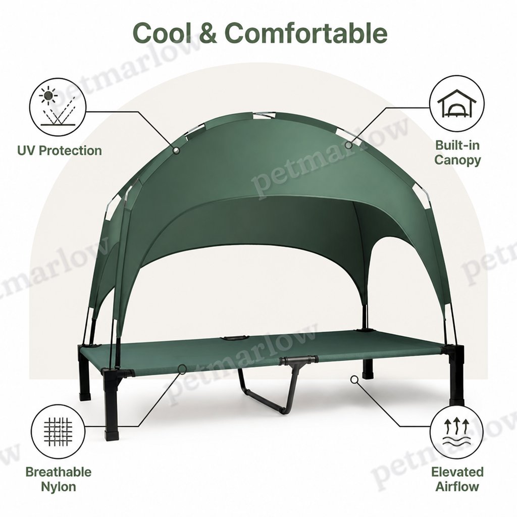 DogBedHouse Elevated Cooling Portable Nylon Dog Cot – view 5