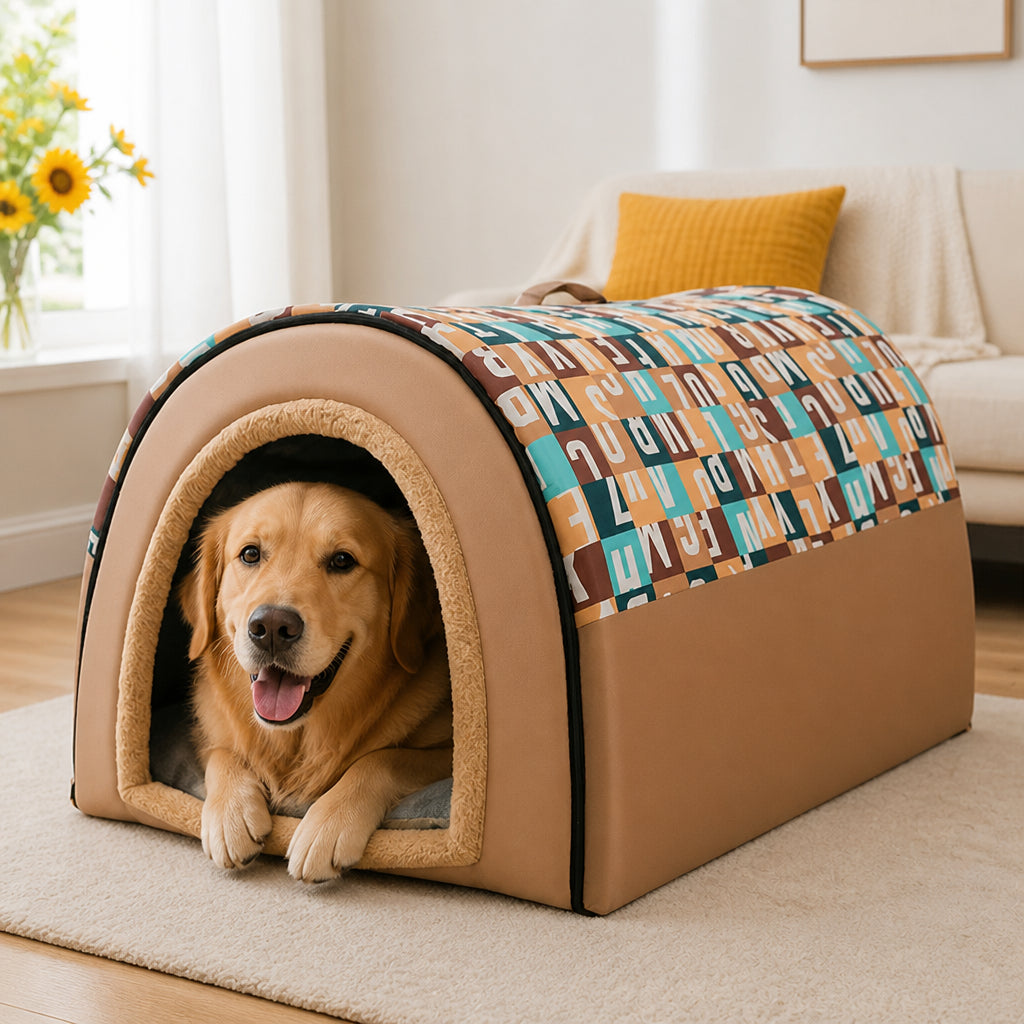 Petmarlow Enclosed Foldable Cave Dog Bed (Removable Nest) – 1 / M