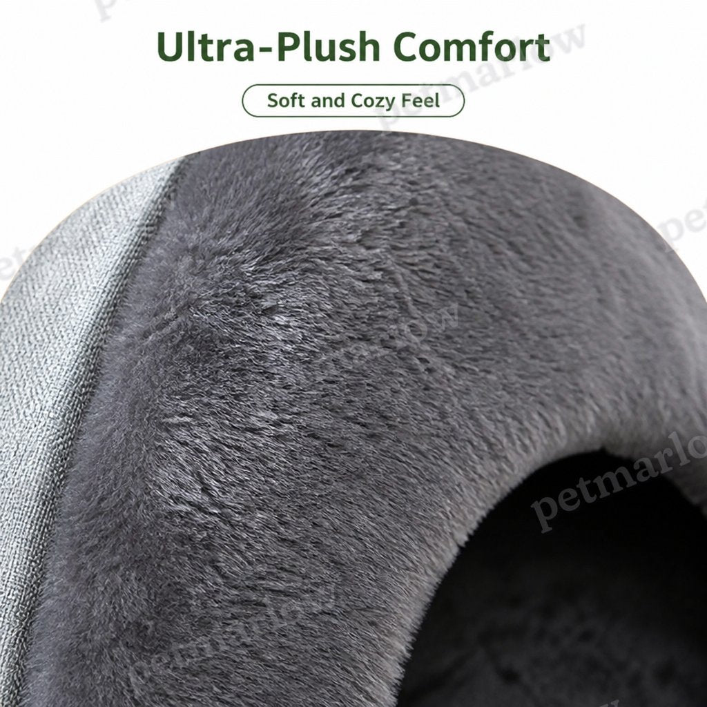 Petmarlow Enclosed Plush Triangle Cat Nest – view 4