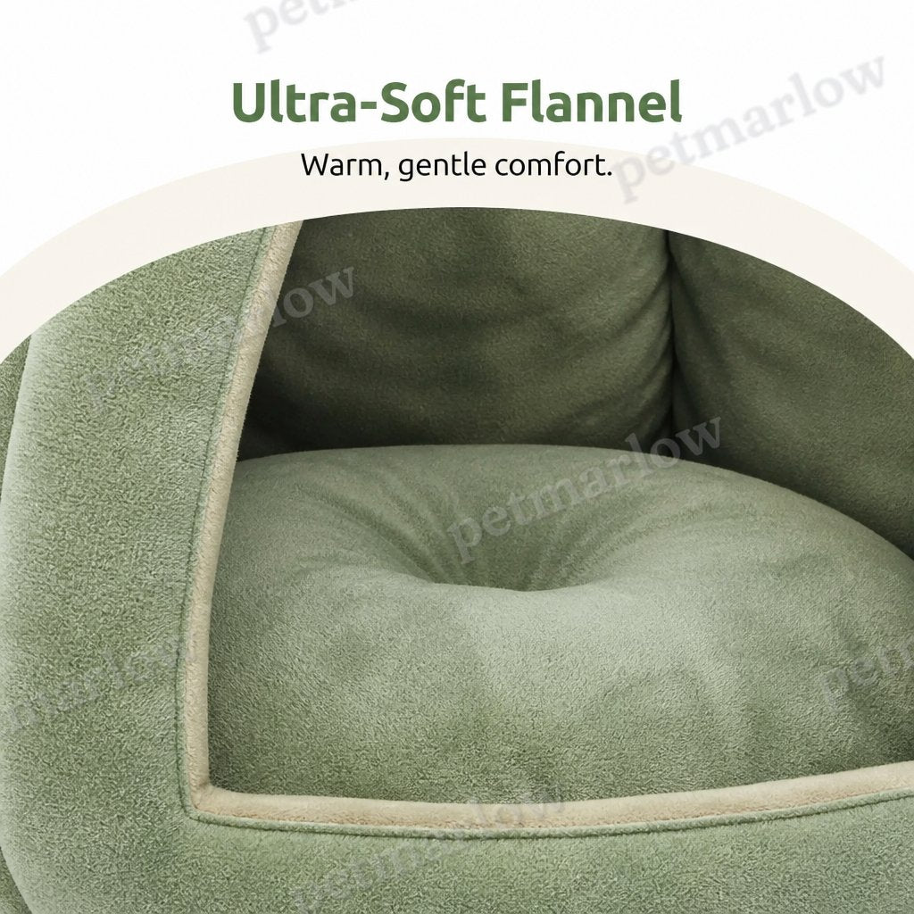 Petmarlow Enclosed Pumpkin & Thick Flannel Pet Bed – view 5