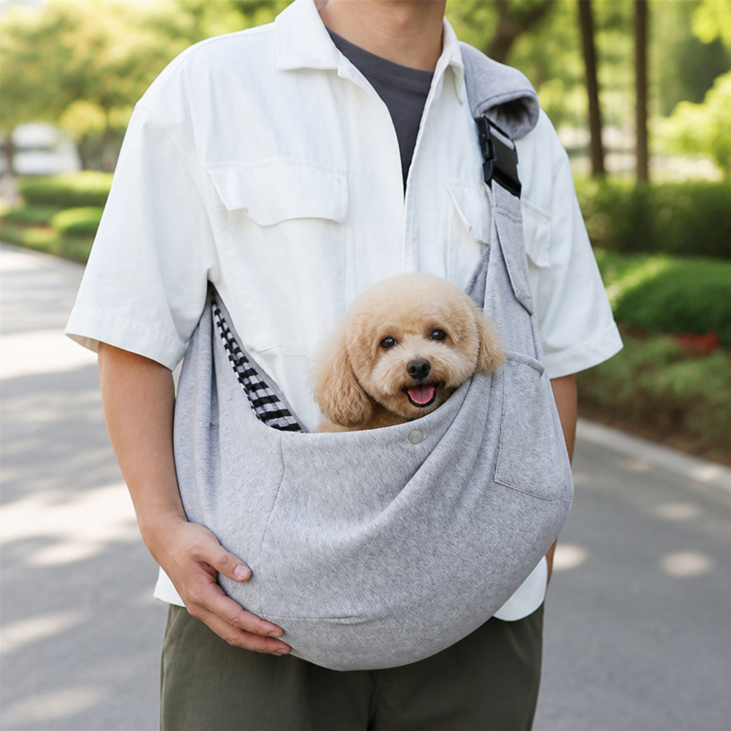 Petmarlow Ergonomic Hands‑Free Crossbody Pet Sling Carrier (Fits Pets Up To 14.3 lb)