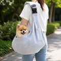 Petmarlow Ergonomic Hands‑Free Crossbody Pet Sling Carrier (Fits Pets Up To 14.3 lb) – GRAY