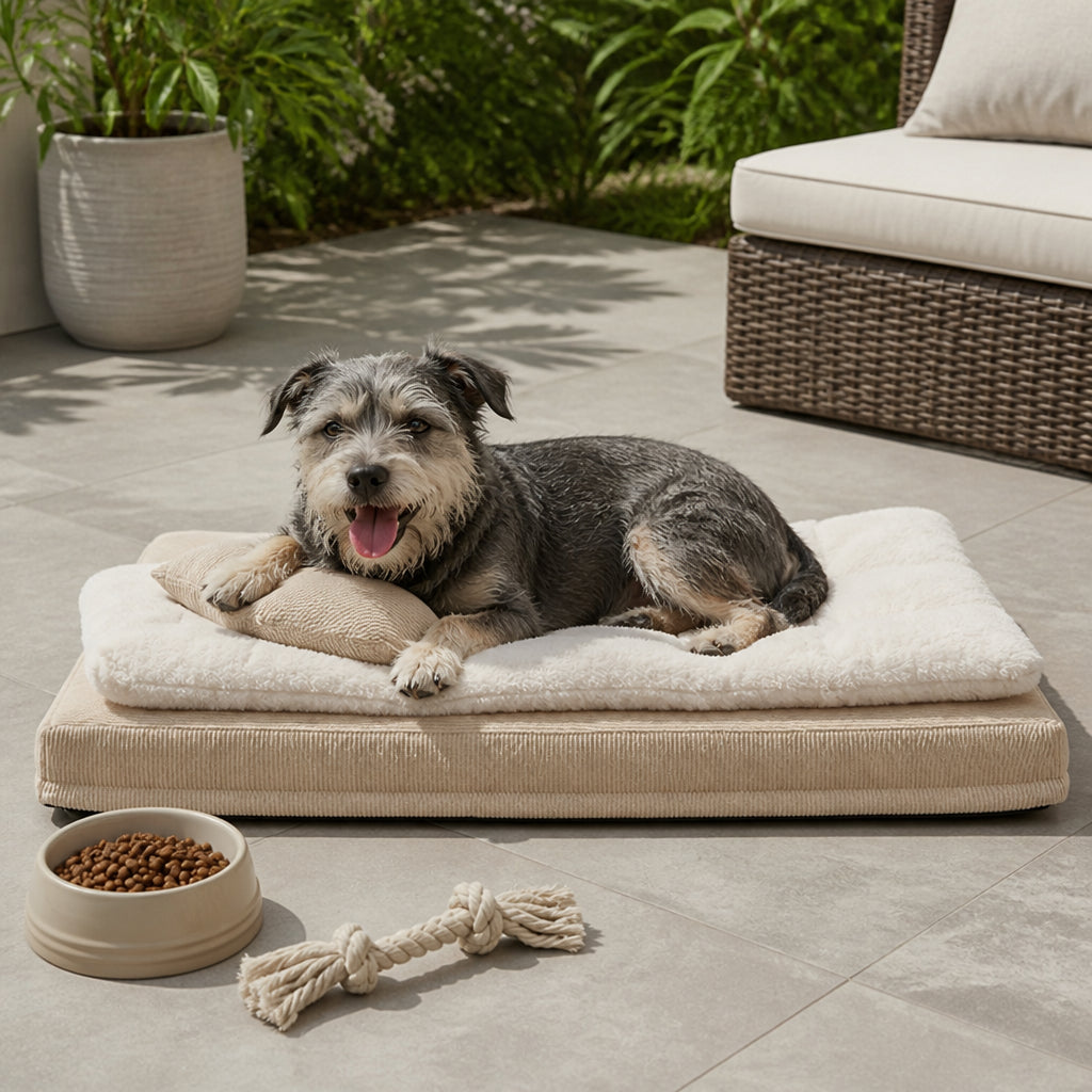 Petmarlow Ergonomic Spinal Support & Removable Pillow Dog Bed