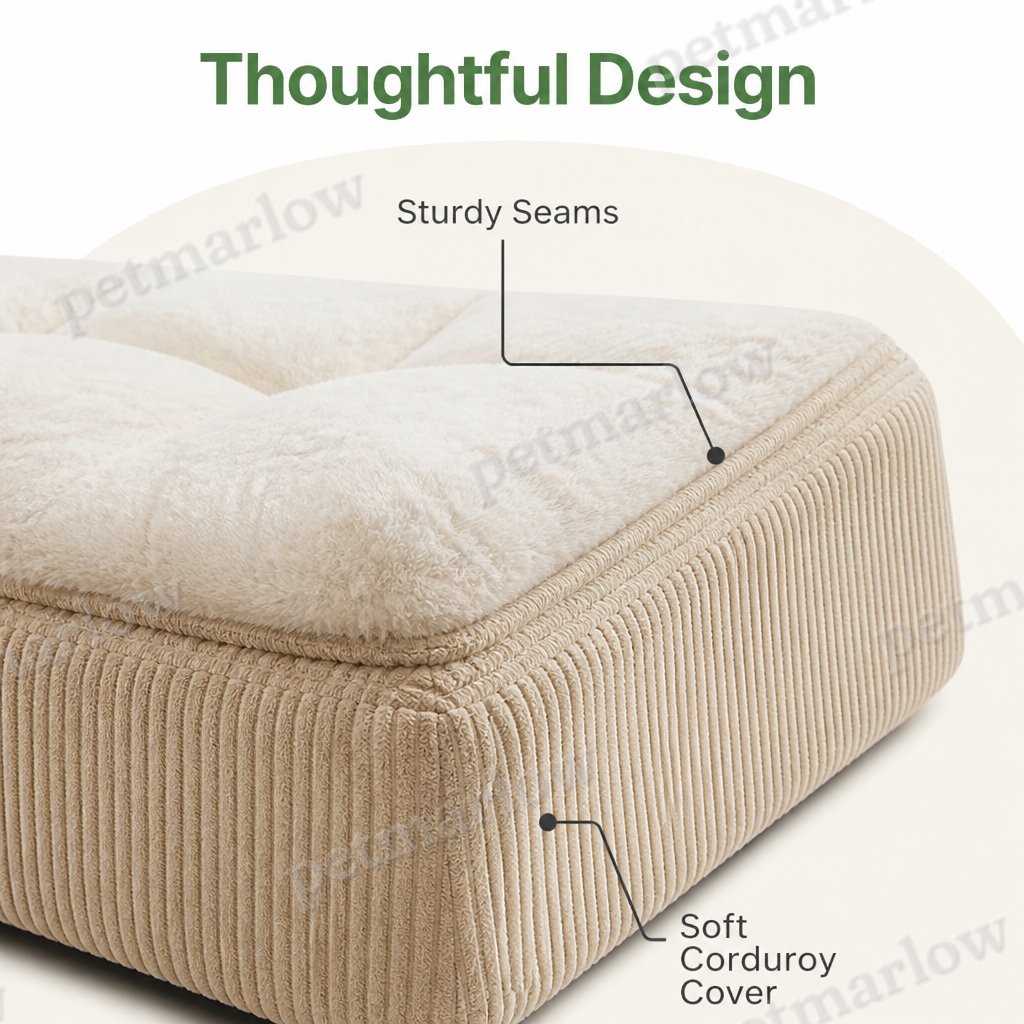 Petmarlow Ergonomic Spinal Support & Removable Pillow Dog Bed – view 5