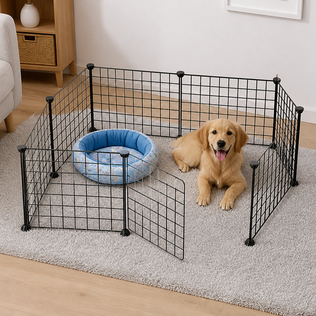 Petmarlow Expandable & Modular Wire Mesh Dog Playpen