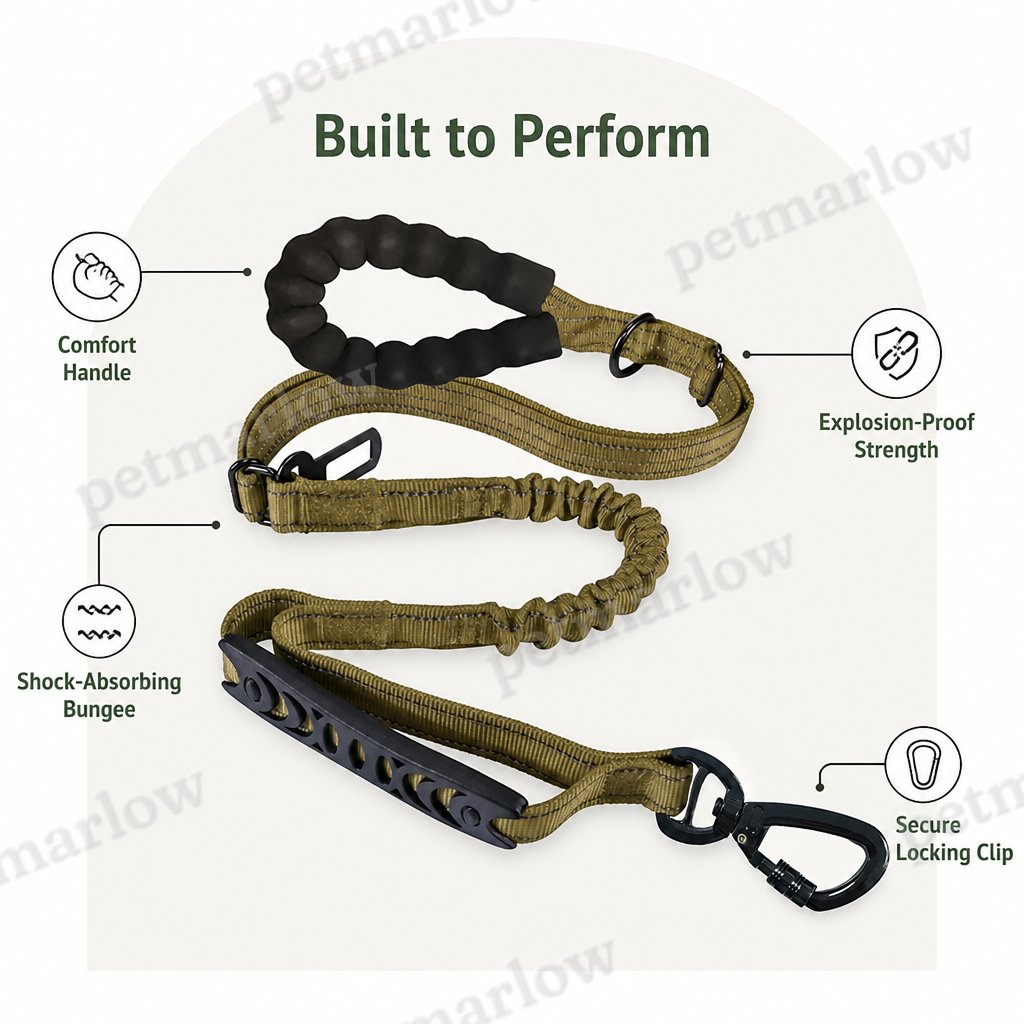 Petmarlow Explosion-Proof Double-Sided Reflective Adjustable Dog Leash (Medium & Large) – view 6