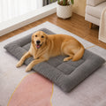 Petmarlow Extra Large Thickened Plush Dog Bed – Gray