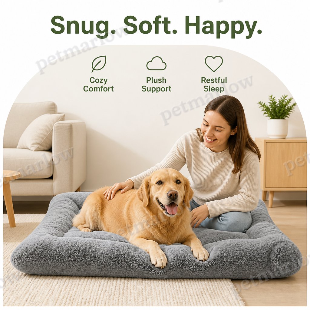 Petmarlow Extra Large Thickened Plush Dog Bed – view 6
