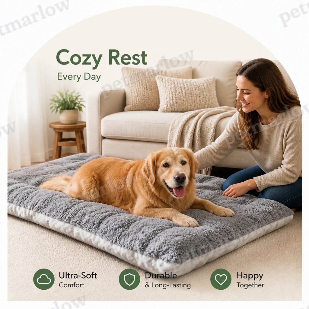 Petmarlow Extra-Large Ultra-Soft Polyester Dog Bed – view 5