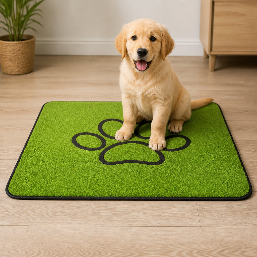 DogBedHouse Faux Grass Quick-Dry Waterproof Potty Mat – Green / S - 18.1 × 24.0 in