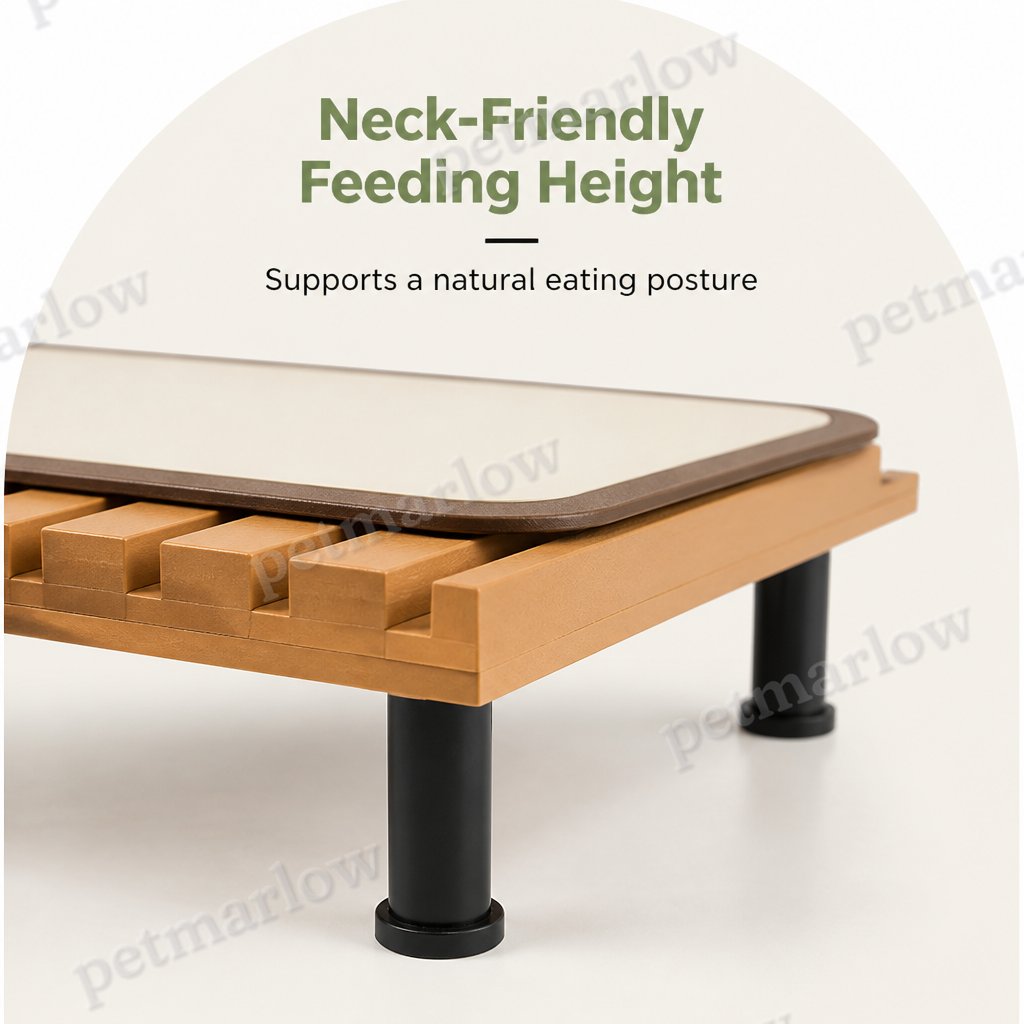 Petmarlow Fixed-Height Ergonomic Plastic Feeding Stand – view 6